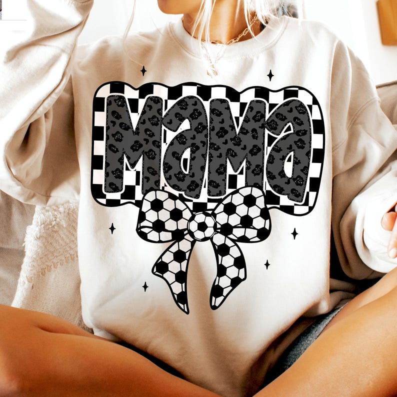 Retro Soccer Mama PNG, Soccer Mama png, Soccer Coquette Png, Game Day Soccer Bow PNG, Checkered Soccer Png, Soccer Mom Png