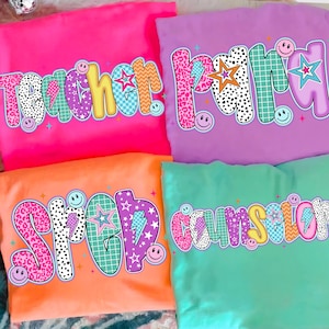 Preppy School Occupation PNG Bundle, Back to School Teacher Sped Para Counselor, Preppy First Day of School Checkered Girly Png, Drawn