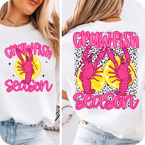 Pink Crawfish Season Preppy png, Crawfish Png, Crawfish Preppy png, Preppy png, Crawfish Sublimation design, Crawfish png files