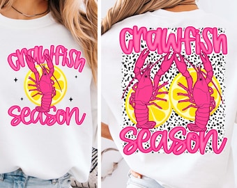 Pink Crawfish Season Preppy png, Crawfish Png, Crawfish Preppy png, Preppy png, Crawfish Sublimation design, Crawfish png files