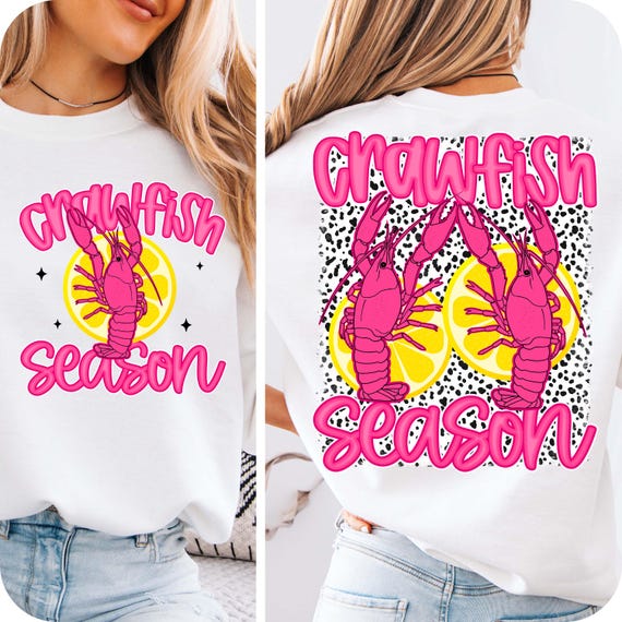 Pink Crawfish Season Preppy png, Crawfish Png, Crawfish Preppy png, Preppy png, Crawfish Sublimation design, Crawfish png files