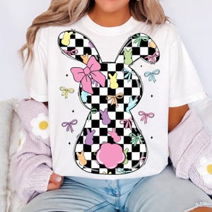 Retro Checkered Easter Coquette Bow Png, Easter Png, Easter Bow png, Easter Bunny Png, Easter shirt design, Bunny Png, Preppy Easter png
