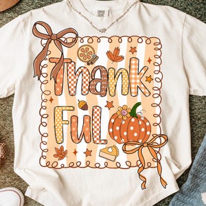 Preppy Fall Thankful Png, Autumn Png, Give Thanks Jesus, Fall Png, Thanksgiving shirt Png, Thankful Sublimation Png, Fall Pumpkin png