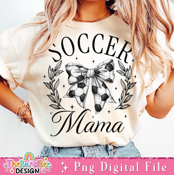 Soccer Mama PNG, Coquette Soccer Bow Png, Soccer Png, Soccer Bow Png, Fall Coquette Bow PNG, Soccer Mom, Instant Download