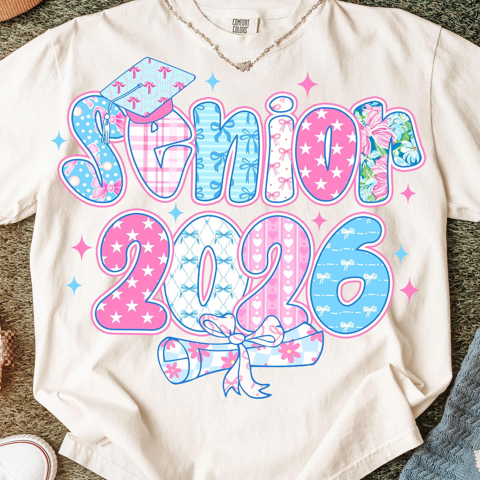 Preppy Class Preppy Senior Coquette 2026 Png, Preppy Class of 2026 Png, Floral ...