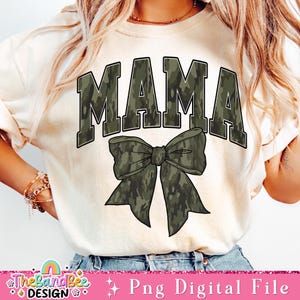 Mama Camo Coquette Bow PNG, Old School Camo Png, Girls Camo Bow Png, Huting Sublimation, Coquette Bow Png, Camo Mama Png