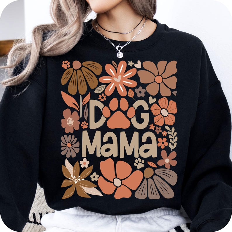 Boho Dog Mama Floral PNG, Dog Mama Png, Dog Lover Png, Mom Life Png, Dog Coquette Png, Dog Mama Shirt Png, Dog Gifts