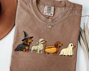 Halloween Dachshund PNG, Dog Costume Sublimation, Cute Weiner Dog Halloween Design, Doxie Ghost Mummy PNG, Dog Lover Halloween Sublimation