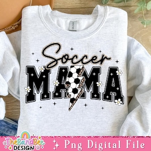 Soccer Varsity Png, Lightning Soccer Png Sublimation, Soccer Png, Retro Soccer Png Shirt Design, Soccer Mama Png Download image 7