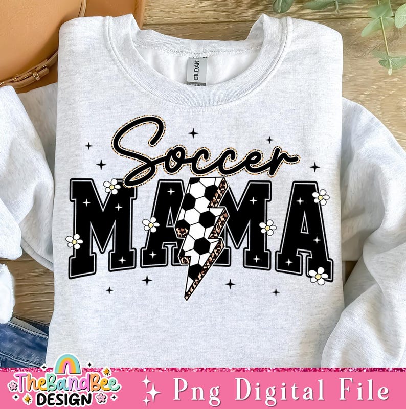 Soccer Varsity Png, Lightning Soccer Png Sublimation, Soccer Png, Retro Soccer Png Shirt Design, Soccer Mama Png Download image 7