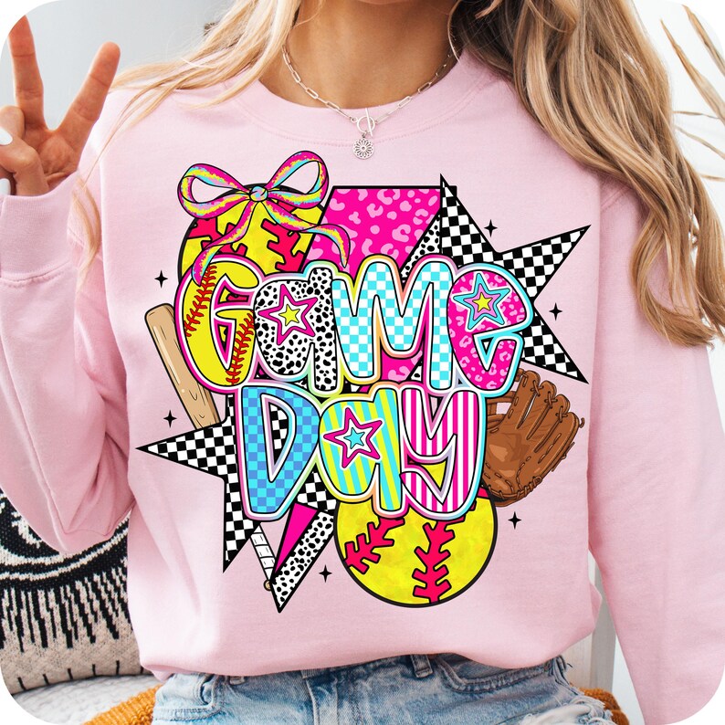 Softball Png, Game Day PNG, Preppy Softball Png, Softball Mama Png, Glitter Softball Mom Png, Leopard Softball Coquette Png