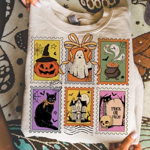 Retro Halloween Cat Ghost Png, Girly Halloween Png, Fall Png, Halloween Png, Spooky Season Png, Pumpkin Halloween, Spooky Mama png