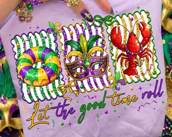 Coquete de Bolo Rei png, Coquete de Mardi Gras png, Lagostim de Mardi Gras png, Que os bons tempos comecem png, Flor de Lis png, Colares de Mardi Gras png