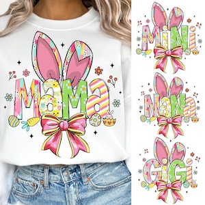 Easter Mama Bunny Coquette Png, Mama Easter png, Easter png, Coquette Easter png, Mama Png, Easter shirt png, Bunny Png