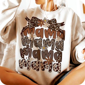 Retro Mama Coquette Flower PNG, Boho Mama png, Mother's Day Png, Mama png, Leopard Mama png, Mama Bow Png Sublimation Design, Mama Gifts