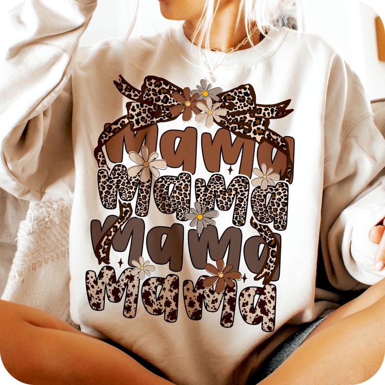 Retro Mama Coquette Flower PNG, Boho Mama png, Mother's Day Png, Mama png, Leopard Mama png, Mama Bow Png Sublimation Design, Mama Gifts