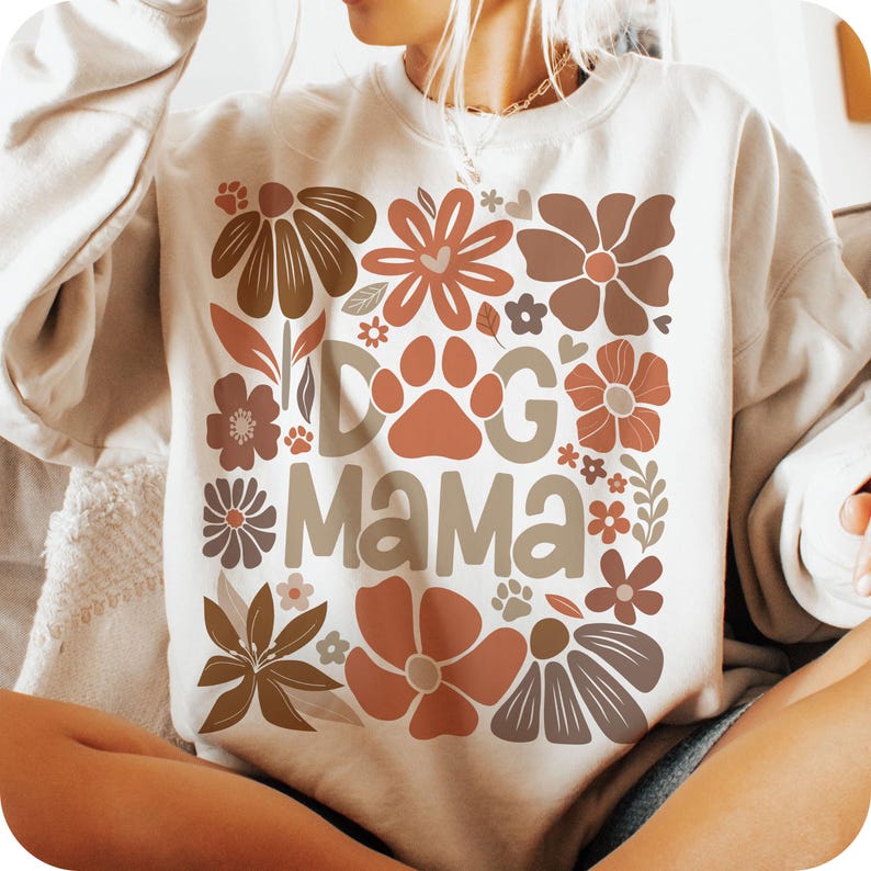 Boho Dog Mama Floral PNG, Dog Mama Png, Dog Lover Png, Mom Life Png, Dog Coquette Png, Dog Mama Shirt Png, Dog Gifts