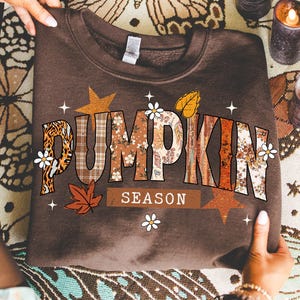 Pumpkin Season PNG, Retro Halloween PNG, Preppy Pumpkin Bow Png, Halloween Shirt Png, Trendy Fall Pumpkins, Spooky Season Png