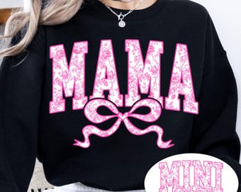 Pink Chinoiserie Mama Coquette Png, Mama png, Floral Mama Png, Floral Chinoiserie Png, Mothers Day Coquette Png, Mama Varsity Png