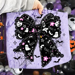 Lace Spooky Bow PNG, lace Halloween png, Ghost png, Coquette Halloween png, Preppy Spooky Season png, Halloween bow Digital Design
