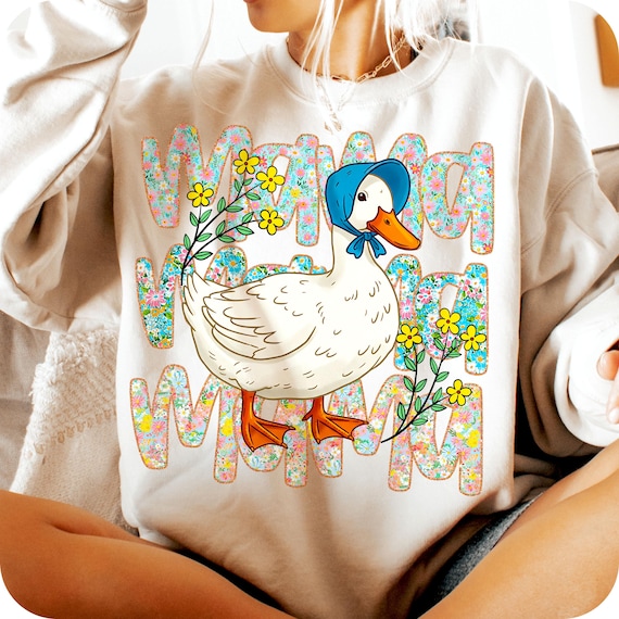 Floral Mama Goose Png, Mama Goose Png, Girly Png, Goose Png, Mother's Day Png, Floral Mama Png, Duck Png, Goose Lover Sublimation