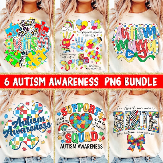 Autism Awareness Bundle Png, Everyone Communicates Differently Png, Autism Png, Autism Month png, Autism Mom Png, Autism shirt png