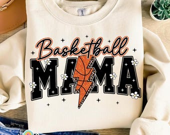 Basketball Varsity Png, Lightning Basketball Png Sublimation, Basketball Png, Retro Basketball Png Shirt Design,Basketball Mama Png Download