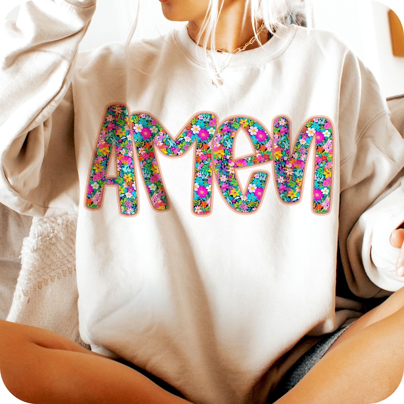 Floral Glitter Amen PNG, Retro Amen Png, Preppy Easter png, Amen Png, Happy Easter Png, Jesus png, Christian Easter png, Bible Verse png