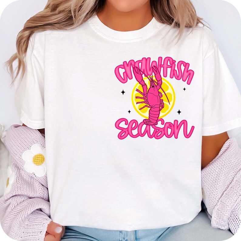 Pink Crawfish Season Preppy png, Crawfish Png, Crawfish Preppy png, Preppy png, Crawfish Sublimation design, Crawfish png files