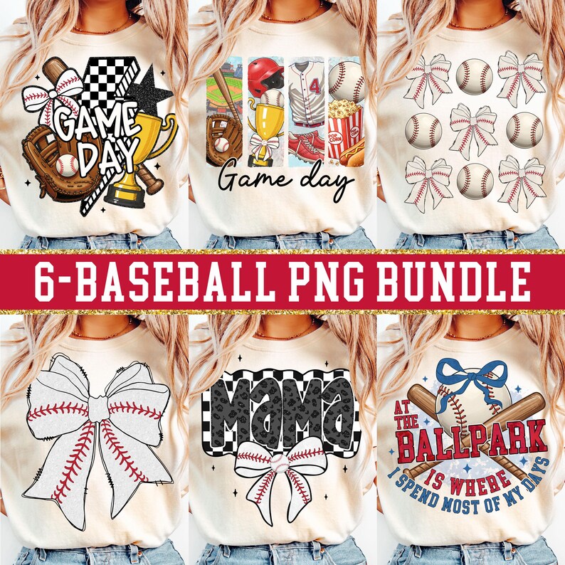 Retro Baseball Bundle PNG, Baseball Mama Png, Baseball Png, Baseball Coquette Png, Game Day Baseball Bow Png, Checkered Baseball Png