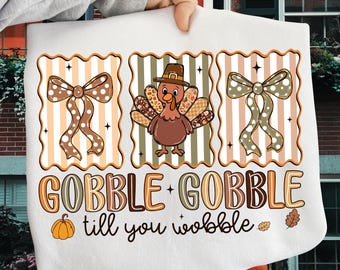 Preppy Thanksgiving Gobble PNG, Floral Turkey PNG, Thanksgiving Turkey Png, Fall Png, Thanksgiving Png, Turkey png files, Autumn Png