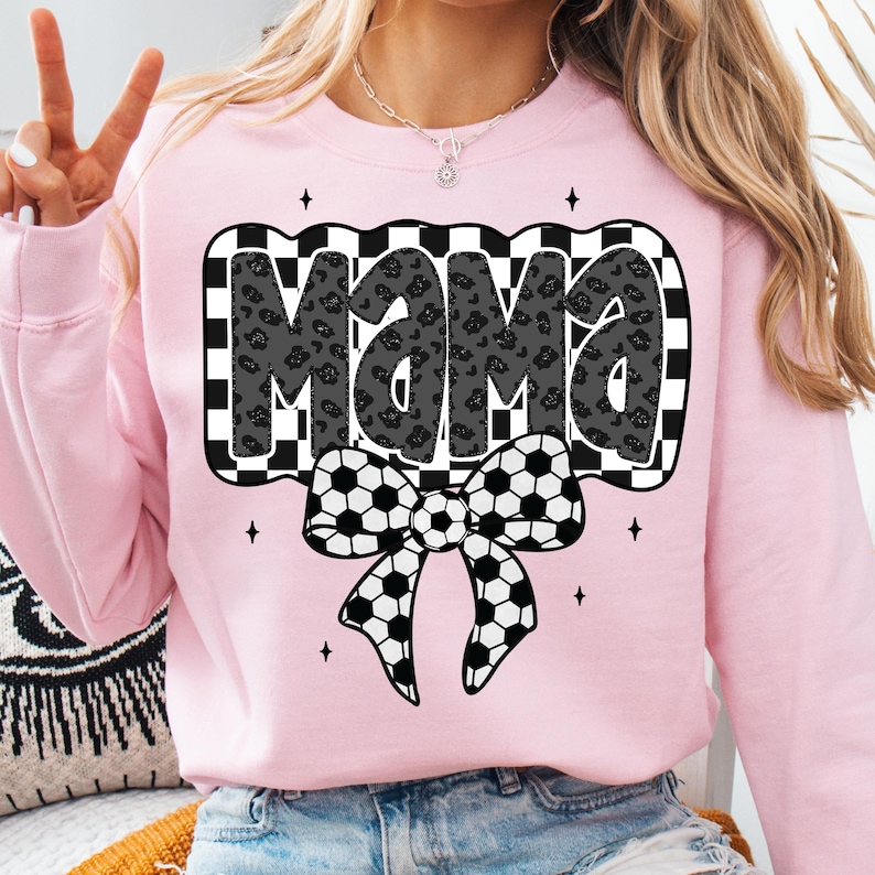Retro Soccer Mama PNG, Soccer Mama png, Soccer Coquette Png, Game Day Soccer Bow PNG, Checkered Soccer Png, Soccer Mom Png
