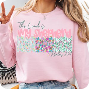 The Lord is My Shepherd Png, Christian Easter Png, Easter Png, Easter Patchwork Png, Retro Easter Bunny Png, Happy Easter Png, Bible Verse
