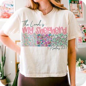 The Lord is My Shepherd Png, Christian Easter Png, Easter Png, Easter Patchwork Png, Retro Easter Bunny Png, Happy Easter Png, Bible Verse