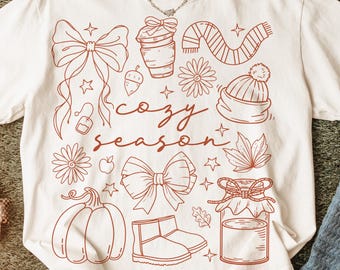 Cozy Season png, Fall vibes Png, Fall Sublimation Png, Fall pumpkin Png, Autumn Season png, retro fall png, Fall design, Fall Autumn Shirt