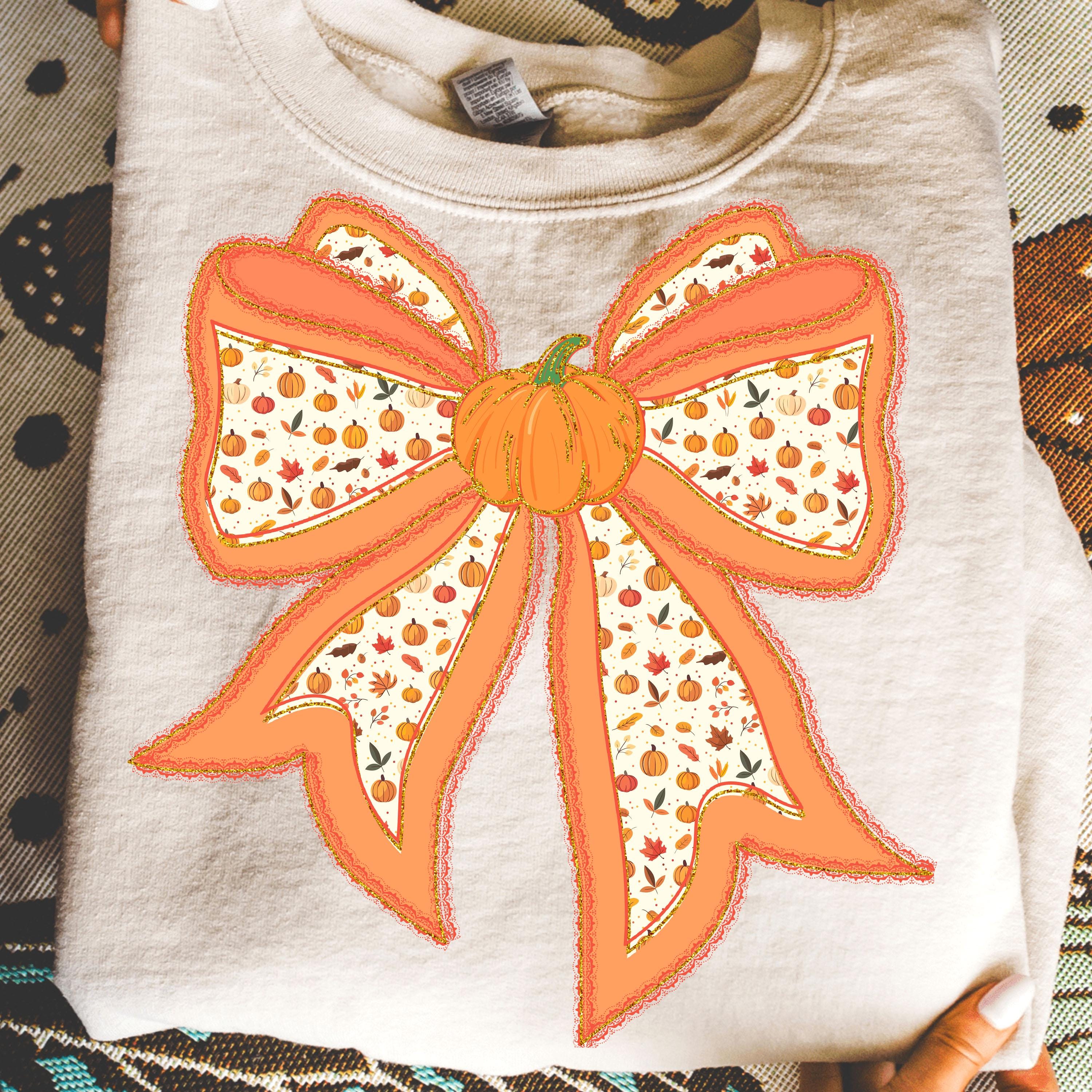 Coquette Floral Fall Pumpkin png, Pumpkin Lace Bow, Ditsy Floral Fall png, Autumn png, Coquette Fall png, Pumpkin Spice Png, Tis The Season