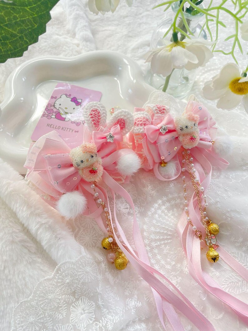 Handmade Lolita Hair Accessories, Kawaii Bows, Gothic Lolita Headbands