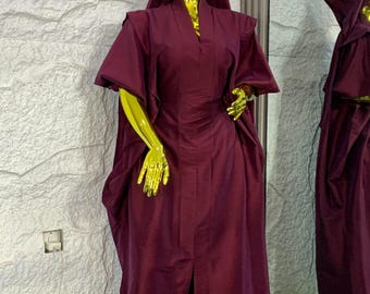 African Boubou Dress with Scarf & Inner Belt