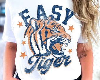 EASY TIGER Graphic Comfortable Retro Vintage Boho Short Sleeve Summer Women T-Shirt Tee