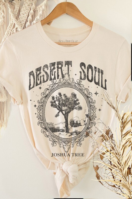 Desert Soul JOSHUA TREE National Park  Cactus Western Vintage Summer Short Sleeve Shirt Tee Women
