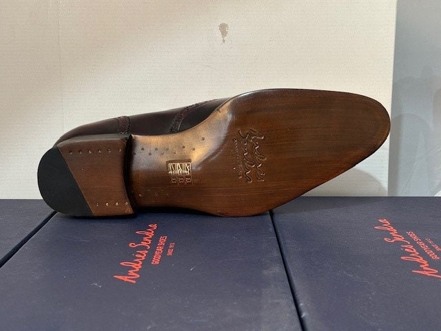 新品】Andres Sendra ブラウン×ブラック 革靴 サイズ8.5