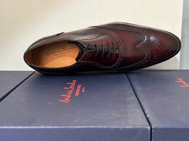 新品】Andres Sendra ブラウン×ブラック 革靴 サイズ8.5