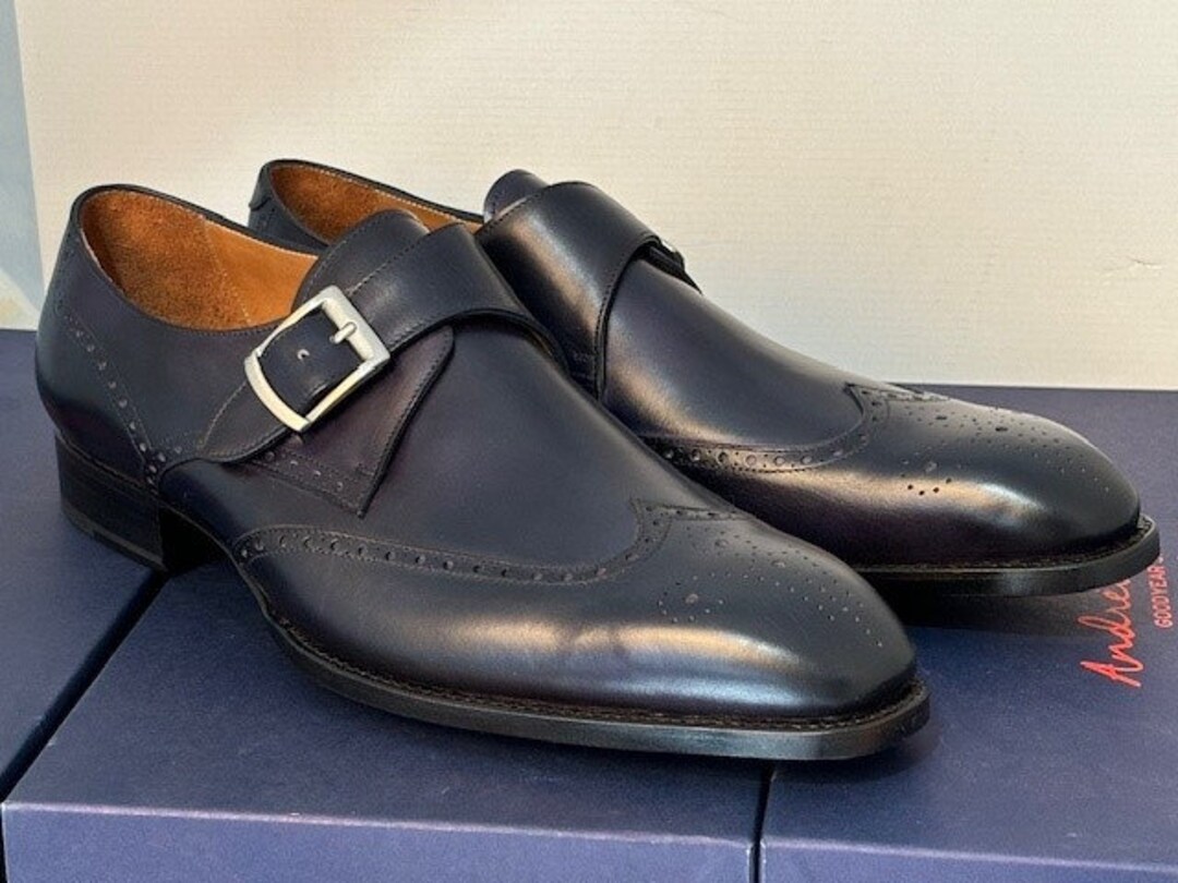 Andres Sendra Single Monk Strap Wingtip Classy gray. . . . . . //Model 11780 EVANS / PATINA  main image 4