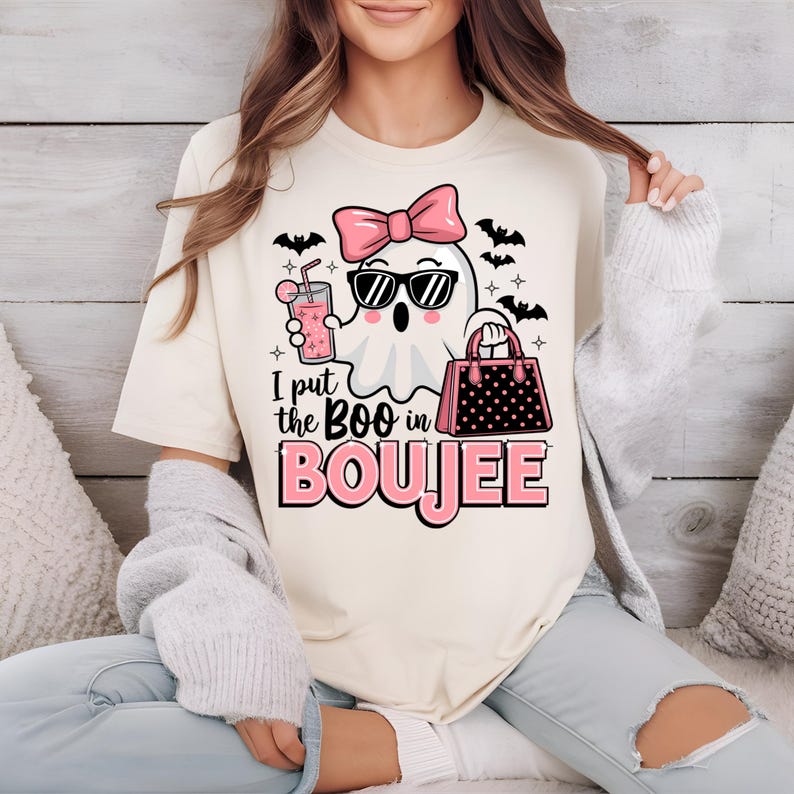 Boujee Ghost Halloween PNG Clipart, Spooky Season (Digital Download) image 1