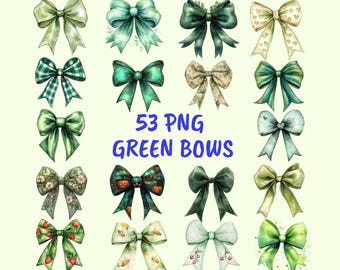 Clipart aquarelle noeud vert, émeraude, bébé fille (PNG)