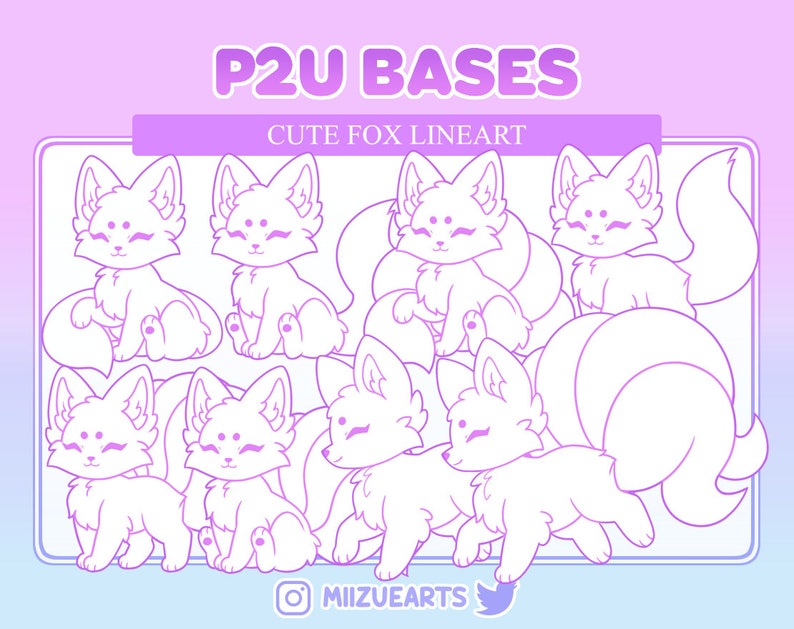 Fox Base Color Texture Digital Art Fox Bases - Etsy