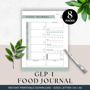 GLP-1 Daily Plan Food Journal or Diary
8 Pages
Instant Printable Download
Sizes Included: Letter, A4, A5