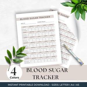 Weekly Blood Sugar Log, Diabetes Glucose Tracker, Health & Wellness Monitoring Journal, Blood Sugar Tracker, Diabetes Chart, Daily Tracker