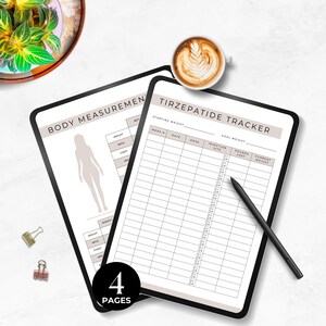 Simple Tirzepatide Injection and Weight Loss Tracker
4 Pages
Instant Printable Download
Sizes Include: Letter, A4, A5