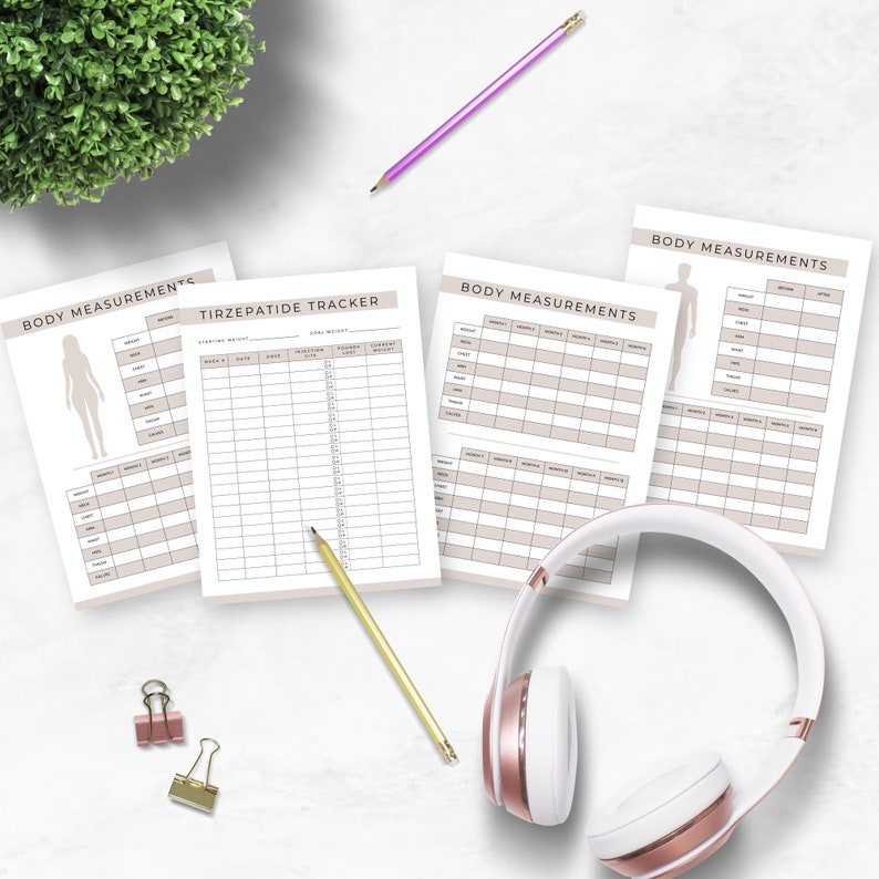 Simple Tirzepatide Injection and Weight Loss Tracker
4 Pages
Instant Printable Download
Sizes Include: Letter, A4, A5
